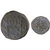 Image 1 : PORTUGUESE INDIA: DIU: Pedro II, 1683-1706, AE bazaruco, 1689, nice Fine