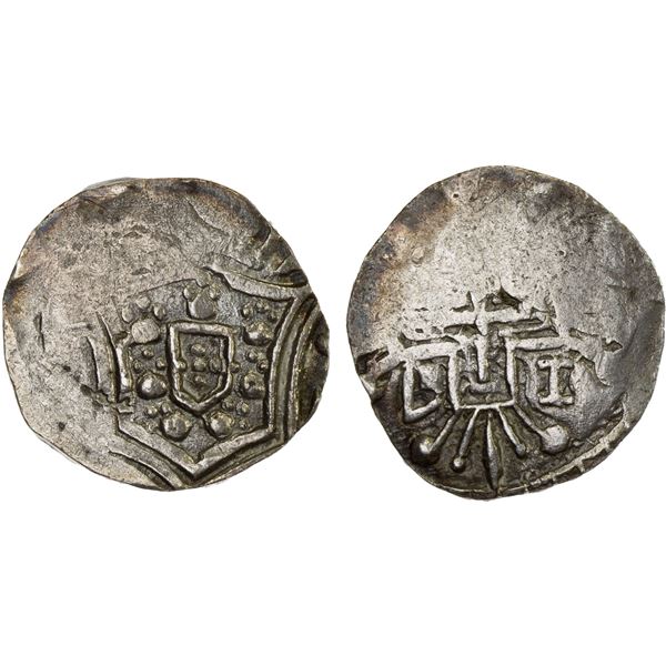 PORTUGUESE INDIA: DIU: João V, 1706-1750, AR pardao (5.86g), 17xx, XF