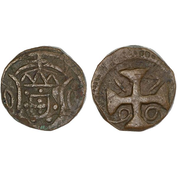 PORTUGUESE INDIA: DIU: João, regent, 1799-1816, AE atia (8.95g), 1799, VF