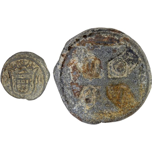 PORTUGUESE INDIA: DIU: João, regent, 1799-1816, tutenag (tin) 20 bazarucos (17.09g), 1801, VF