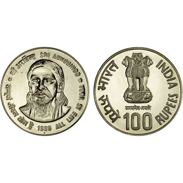 INDIA: Republic, AR 100 rupees, 1998, Unc