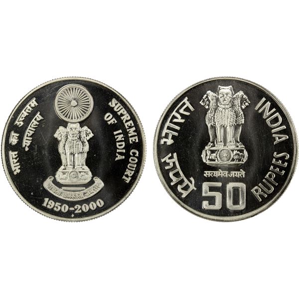 INDIA: Republic, AR 50 rupees, 2000, Unc