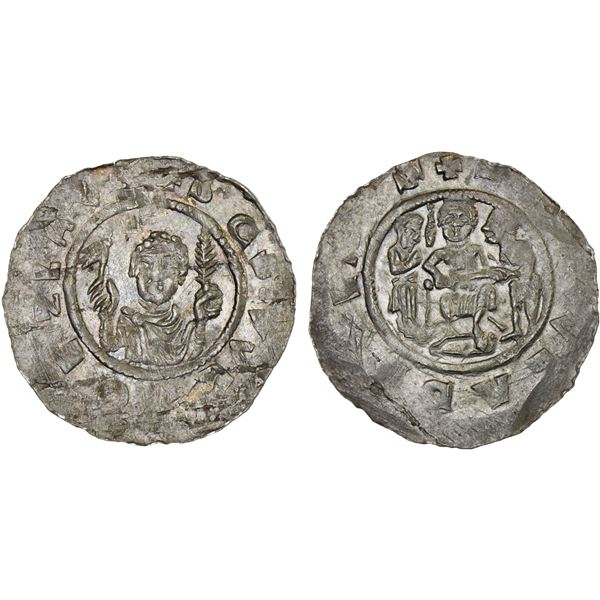 BOHEMIA: Vladislaus I, 1109-1117, AR denar (0.63g), Praha (Prague), VF