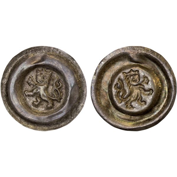 BOHEMIA: Premysl II, 1253-1278, AR bracteate (0.4g), ND (1253-ca. 1270), XF-AU