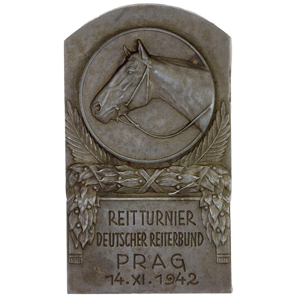 BOHEMIA & MORAVIA: Protectorate, zinc plaque (100.82g), 1942, XF