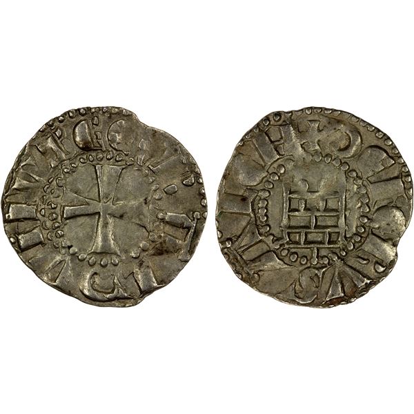 CRUSADER KINGDOMS: Kingdom of Jerusalem: Baldwin III, 1143-1163, BI denier (1.03g), VF-XF