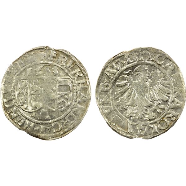 AUGSBURG: Eberhard IV von Eppstein-Königstein, 1481-1535, AR batzen (2.90g), 1533, AU