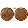 BADEN: Friedrich I, 1856-1907, AE 1/2 kreuzer, 1859, PCGS MS64 RB