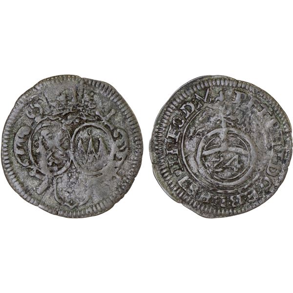 BAMBERG: Peter Philipp von Dernbach, 1672-1683, AR groschen (1.34g), 1683, F-VF