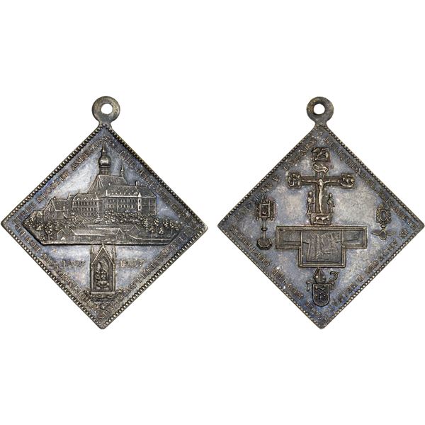 BAVARIA: Andechs (Municipality), klippe medal (12.47g), 1907, XF-AU