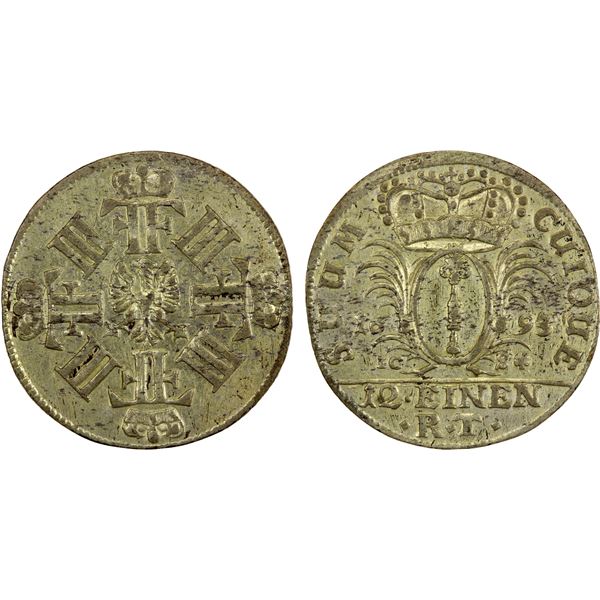 BRANDENBURG: Friedrich III, 1688-1701, AR 1/12 thaler, 1693 LCS, AU