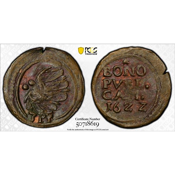 CAMENZ: Free Imperial City, AE 3 pfennig, 1622, PCGS MS62 BN