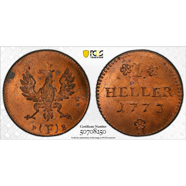 EAST FRIESLAND: Friedrich II, 1740-1786, BI mariengroschen, Aurich, 1755-D, PCGS MS64 RB