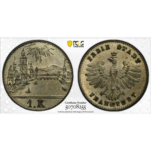FRANKFURT AM MAIN: Free City, AR kreuzer, ND (1839), PCGS MS64
