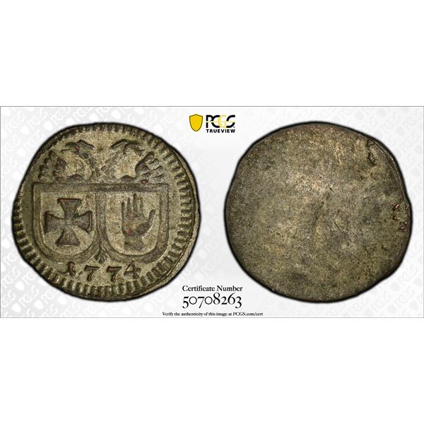 HALL IN SWABIA: Free Imperial City, AR pfennig, 1774, PCGS MS63