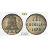 Image 1 : HAMBURG: Free Hanseatic City, AR sechsling, 1839, PCGS MS65
