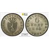Image 1 : HESSE-DARMSTADT: Ludwig II, 1830-1848, BI 6 kreuzer, 1833, PCGS MS64