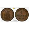 Image 1 : HESSE-DARMSTADT: Ludwig III, 1848-1877, AE pfennig, 1871, PCGS MS65 BN
