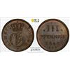 Image 1 : MECKLENBURG-STRELITZ: Georg, 1816-1860, AE 3 pfennig, 1843, PCGS MS63 BN