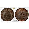 Image 1 : PRUSSIA: Wilhelm I, 1861-1888, AE 3 pfennig, 1867-B, PCGS MS65 BN