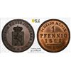 Image 1 : REUSS-SCHLEIZ: Heinrich LXVII, 1854-1867, AE pfennig, 1862-A, PCGS MS65 BN