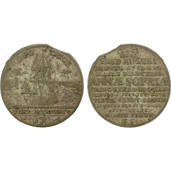 SAXONY: Friedrich August I, 1694-1733, AR ducat, 1717, Fine