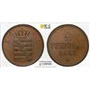 SAXONY: Friedrich August II, 1836-1854, AE 2 pfennig, 1843, PCGS MS64 BN