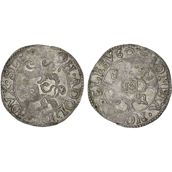 SCHLESWIG-HOLSTEIN-GOTTORP: Johann Adolf, 1590-1616, AR 1/16 thaler (1)603, VF-XF