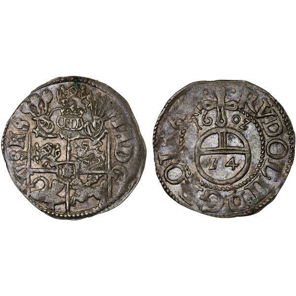 SCHLESWIG-HOLSTEIN-GOTTORP: Johann Adolf, 1590-1616, AR 1/24 thaler, 160Z, VF-XF