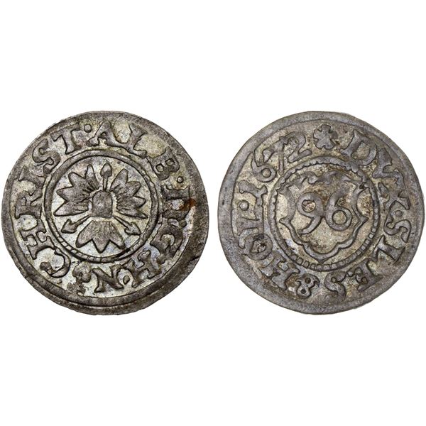 SCHLESWIG-HOLSTEIN-GOTTORP: Christian Albrecht, 1659-1694, AR 1/96 thaler, 1672, XF