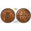 SCHWARZBURG-SONDERSHAUSEN: Günther Friedrich Karl II, 1835-1880, AE pfennig, 1846-A, PCGS MS65 RB
