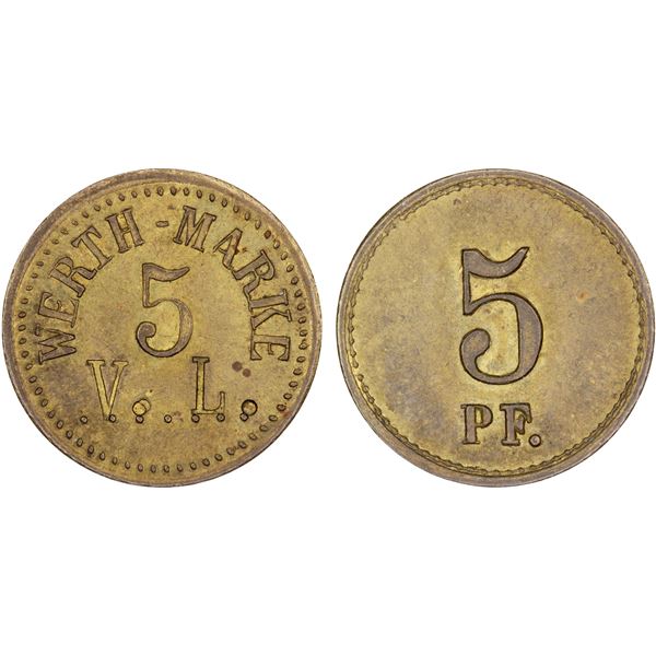 GERMANY: 100 pfennig token, ND, AU