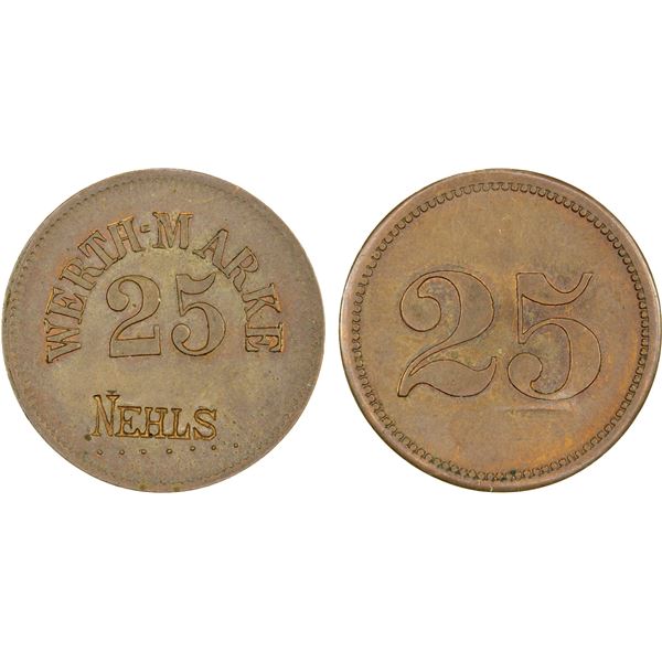 GERMANY: AE 25 pfennig token, ND, AU