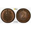 Image 1 : GERMANY: Kaiserreich, AE 2 pfennig, 1876-D, PCGS MS65 BN