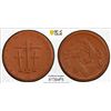 Image 1 : GERMANY: Weimar Republic, brown porcelain medal, Oberammergau, 1922, PCGS MS64