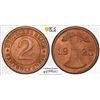 Image 1 : GERMANY: Weimar Republic, AE 2 rentenpfennig, Berlin, 1923-A, PCGS MS65 RB