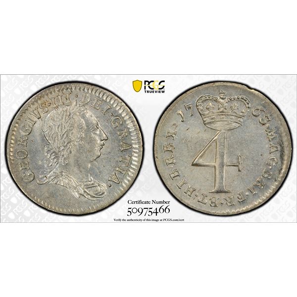 GREAT BRITAIN: George III, 1760-1820, AR 4 pence, 1763, PCGS MS63