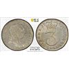 Image 1 : GREAT BRITAIN: George III, 1760-1820, AR 3 pence, 1772/0, PCGS MS63