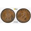 Image 1 : GREAT BRITAIN: George III, 1760-1820, AE farthing, 1799, PCGS MS62 BN