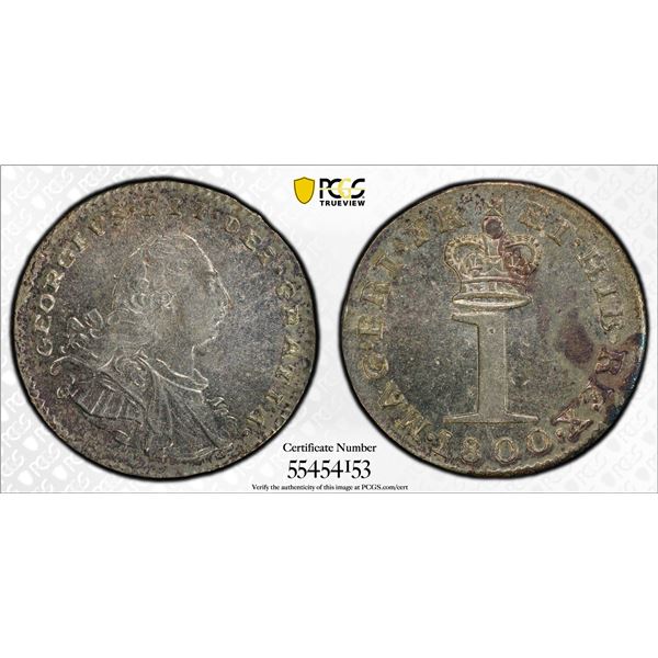 GREAT BRITAIN: George III, 1760-1820, AR 2 penny, 1800, PCGS MS63