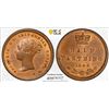 Image 1 : GREAT BRITAIN: Victoria, 1837-1901, AE 1/2 farthing, 1844, PCGS MS64 RB