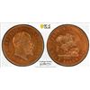 Image 1 : GREAT BRITAIN: Edward VII, 1901-1910, AE model 1/2 farthing, 1902, PCGS MS65 RB