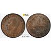 Image 1 : GREECE: George I, 1863-1913, AE lepton, 1869-BB, PCGS AU58
