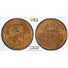 Image 1 : NAPLES & SICILY: Ferdinando II, 1830-1859, AE 2 tornesi, 1857, PCGS MS64 RB