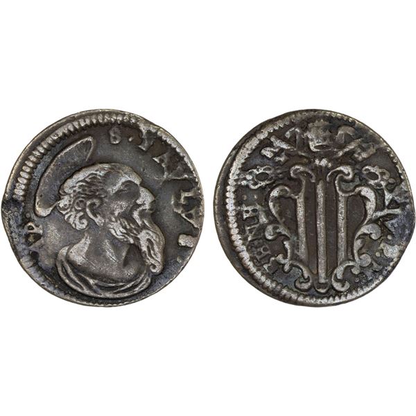 PAPAL STATES: Benedict XIV, 1740-1758, AE quattrino, ND, VF