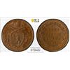 Image 1 : PAPAL STATES: Pius VIII, 1829-1830, AE 1/2 baiocco, 1829-R year I, PCGS MS64 BN