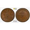 Image 1 : PAPAL STATES: Gregorius XVI, 1831-1846, AE baiocco, 1831-R year I, PCGS MS64 BN