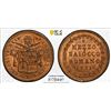 Image 1 : PAPAL STATES: Gregorius XVI, 1831-1846, AE 1/2 baiocco, Rome, 1831 year I, PCGS MS63 RB