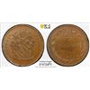 Image 1 : PAPAL STATES: Pius IX, 1846-1878, AE 2 baiocchi, 1848-R year III, PCGS MS64 BN