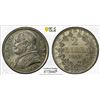 Image 1 : PAPAL STATES: Pius IX, 1846-1878, AR 2 lira, 1867-R year XXII, PCGS MS63